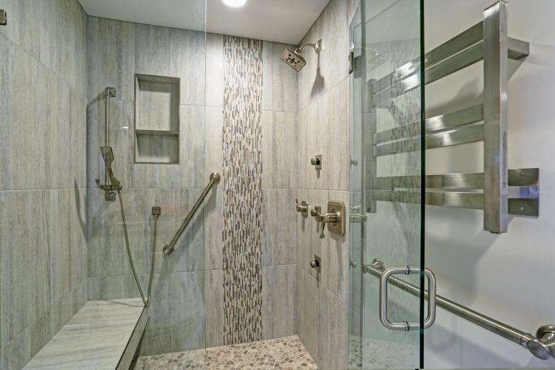 Stone-Tile Shower Wall